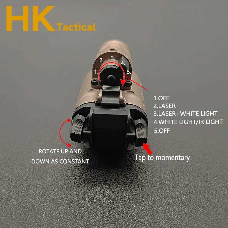 SOTAC Tactical X400V IR Night Vision +White light +Red laser Weapon Light X400 X300 X300V Flashlight Metal Hanging Scout Light XJ250613