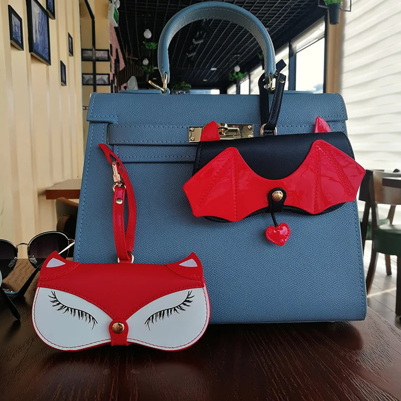 INS Animal Cartoon Women Portable Sun Eye Glasses Box Lips PU Leather Eyewear Case Sunglasses Cute Protection Bags 250610