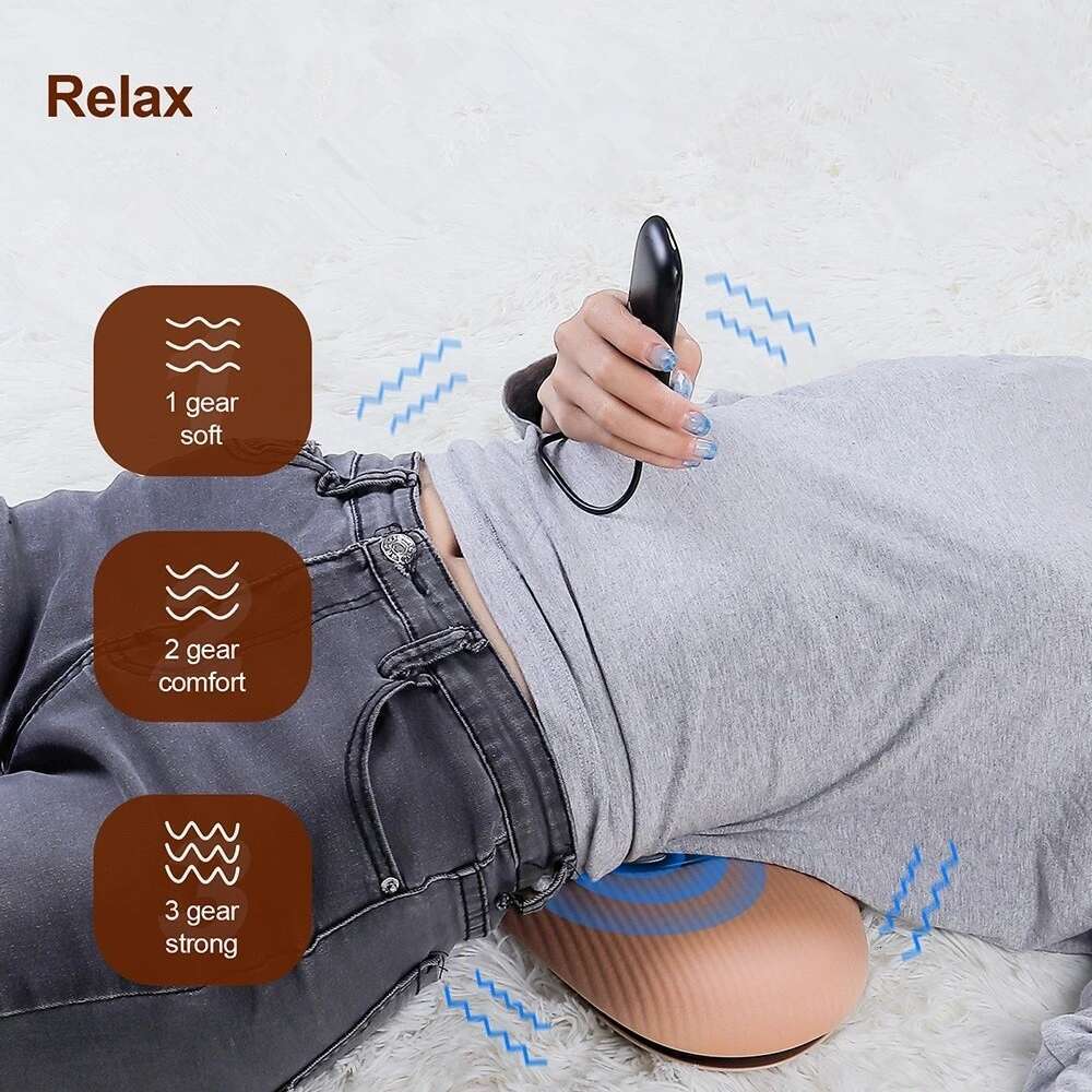 Electric Lumbar Traction Vibration Massager Airbag Spine Support Back Massage Hine Waist Maseador