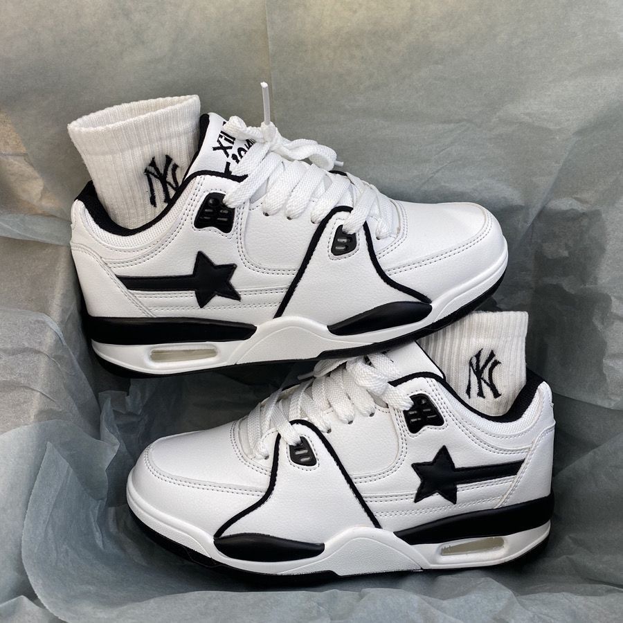 Ddmysports National Trend Chic Star Cushion Sneakers For Students Unisex Versatile Jogging Shoes Ins Style Summer Couple White Outdoor Shoes