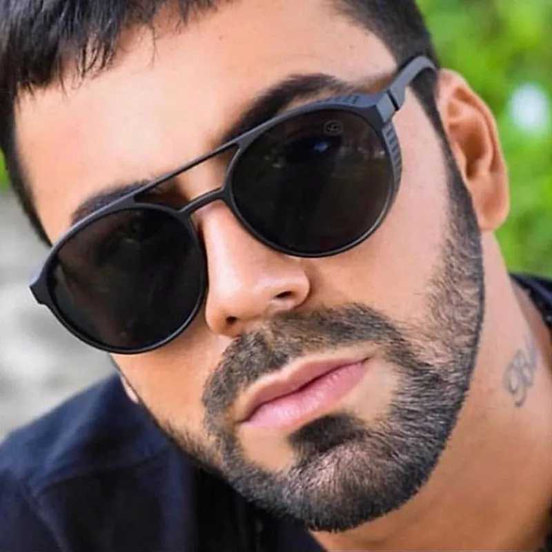 2022 Classic Gothic Steampunk Style Sunglasses Men Women Brand Designer Retro Round Colorful Lens Vintage Sun Glasses UV400 Z250614