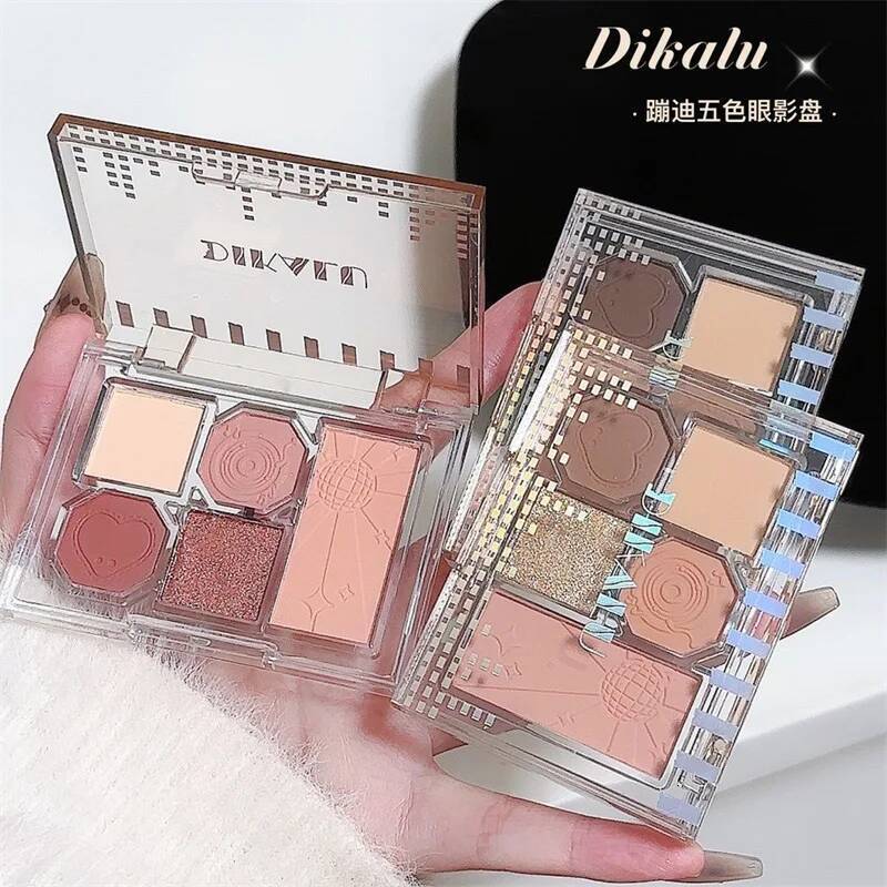 Dikalu 5 Eye Shadow Soft Mist Dark Eyes Matte Pearlescent Polarized Qianjin Makeup Plate Korean Color Scheme