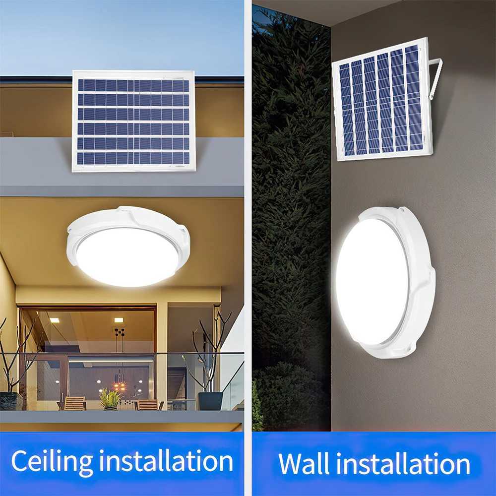 LED Solar Ceiling Lights With Remote Control Brightness Dimmable Ceiling lamp For Corridor Garden Outdoor Ceiling light Lighting XJ2500613