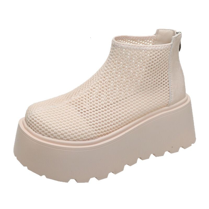 Ddmyoutdoor High Top New Summer Thick Soled Height Increasing Platform Shoes For Petite Women Mesh Breathable Outdoor Sandals Outdoor Shoes