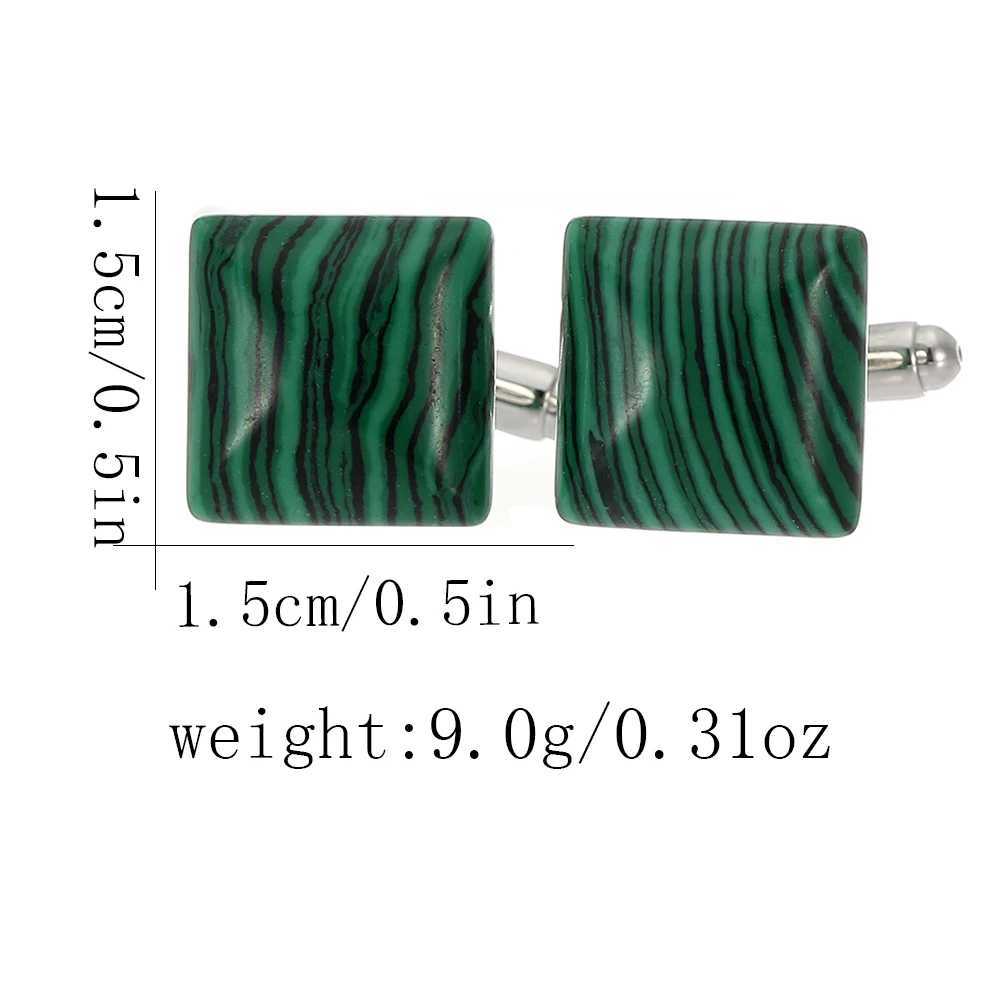 Mens Funny Green Stone Cufflinks Square Suit Shirt Blouse Sleeve Button XJ250614