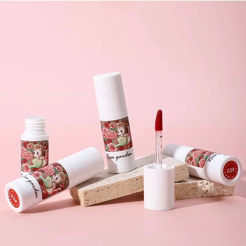 Rose Garden Matte Muse Mud Liquid Lipstick Waterproof Nude Lip Gloss Long Lasting Non-stick Cup Sexy Women Lipgloss Cosmetic happy
