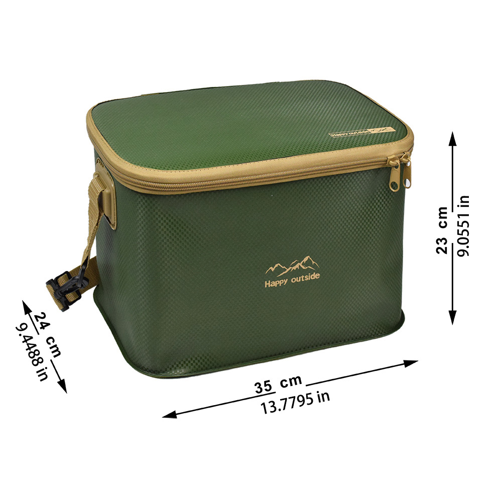 18-20L Portable Large Capacity Insulated Cooler Bag, Lunch Cooler Bag, Heat insulation Picnic Bag for Outdoor Camping Hiking, Beach, BBQ (Forest Deep 