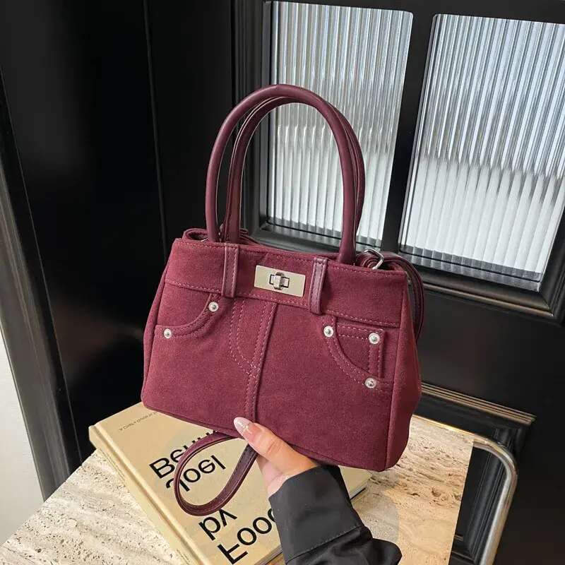 Designer Free Shipping New Single Shoulder Bags Women Bag Square Handheld File Tote Sanding Crossbody Free shipping