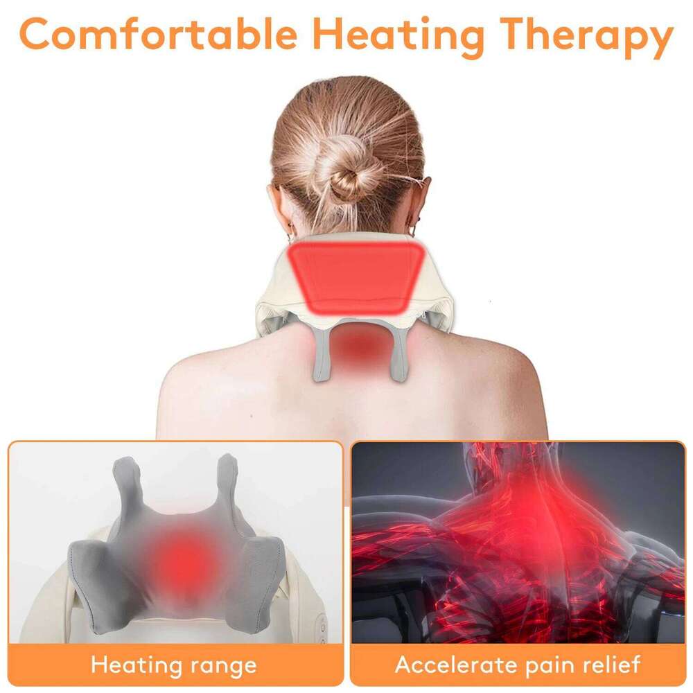 Mebak Electric Cervical Trapezius Muscle Shoulder Neck And Back Massager Wireless Full Body 4D Kneading Massage Hine