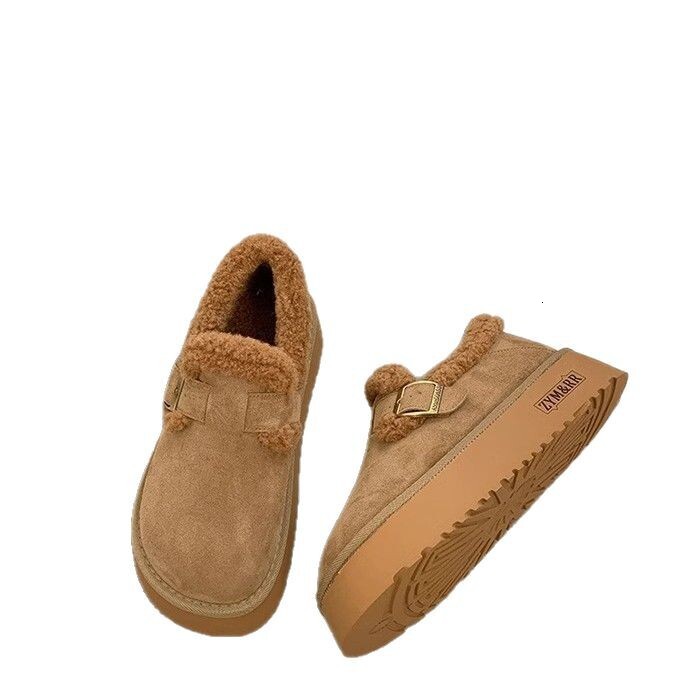 Ddmysports New Winter Thick Soled Height Increasing Snow Boots For Women Fleece Lined And Thickened Warm Clogs Cotton Shoes Outdoor Shoes