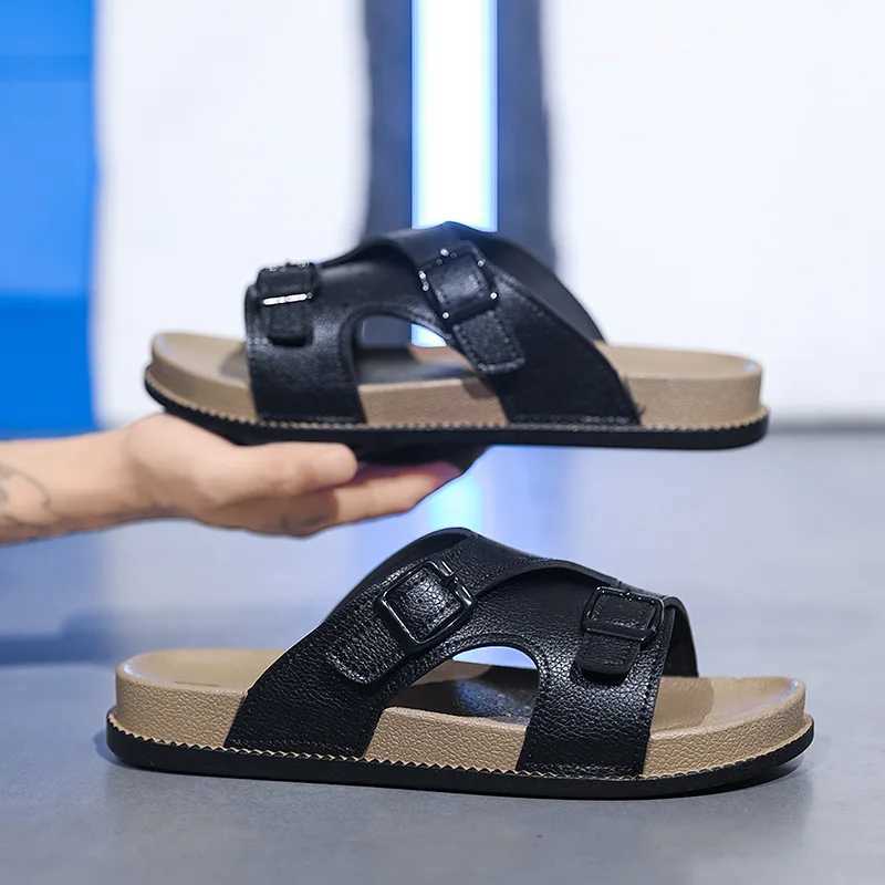 Man Leather Sandal for Men Beach Sandals Men 2025 Mens Shoes Mens Comfortable Slipper Original s Shoes Summer Z250614