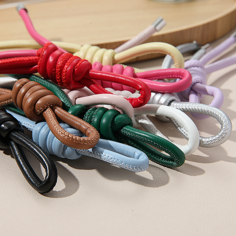 Bag Charm Hand-woven Rope Pendant Genuine Leather Braided Versatile Keychain Bag Ornaments Gift for Men and Women 250214