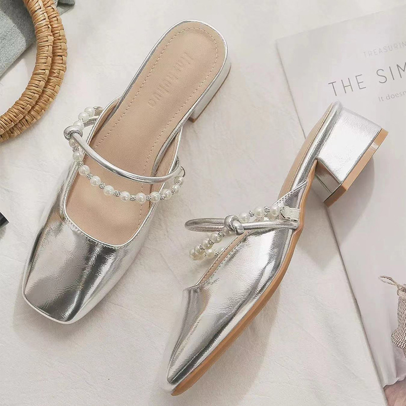 Ddmyoutdoor Women S Peep Toe Sandals New Summer Fairy Style Fashion Versatile Daily Commute High End Half Slippers Outdoor Shoes