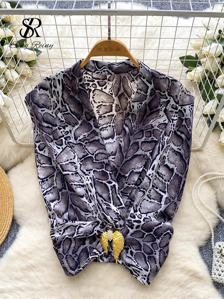 SINGREINY Satin Suit Vest 2025 Women V Neck SLeeveless Solid Elastic Short Blouse Serpentine Work Casual Tank Top 250609