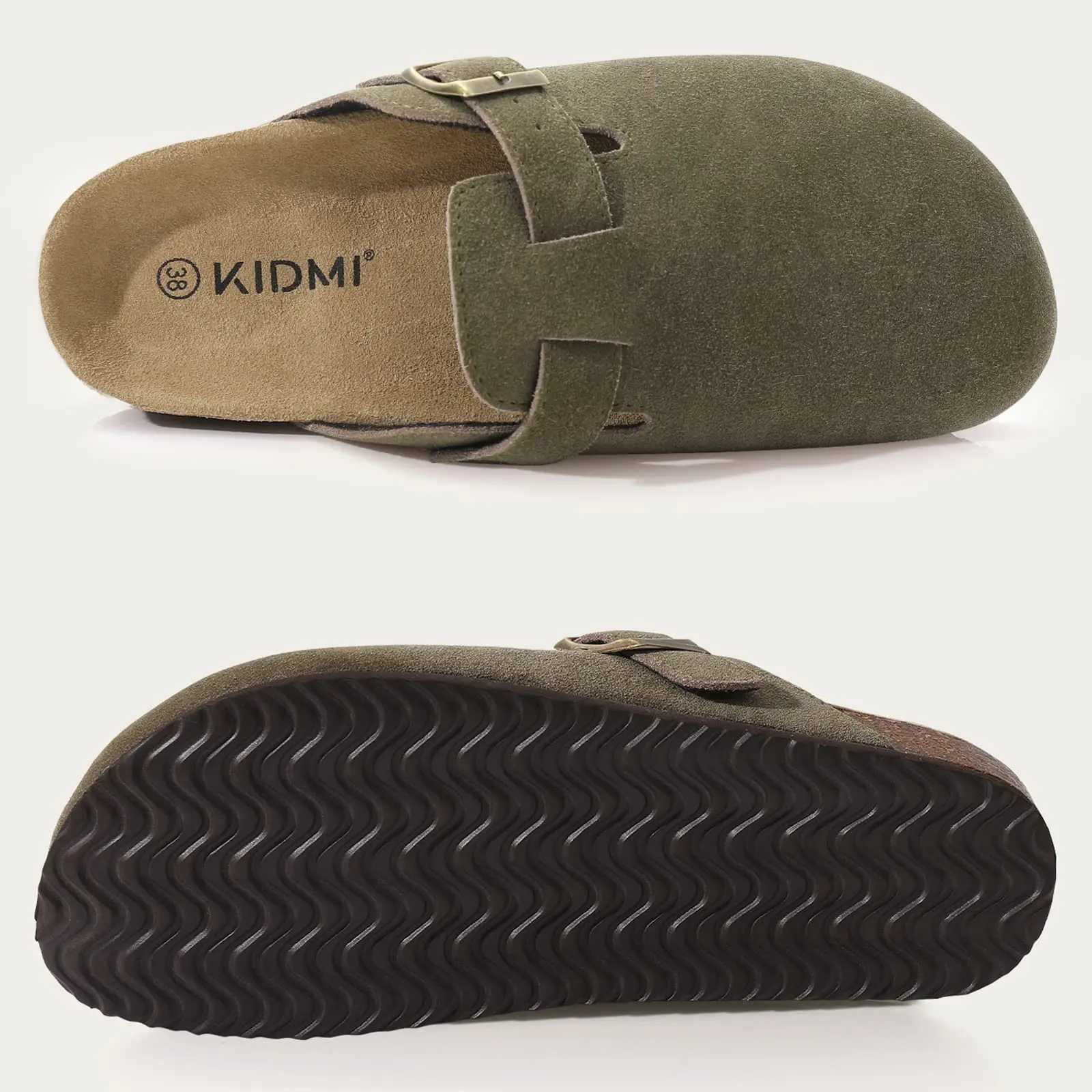 Pallene Cork For Women Men Slip-on Cork Leather Mules Outdoor Soft Sole Cork Slippers Outdoor FAshion Classic Unisex s Z250614
