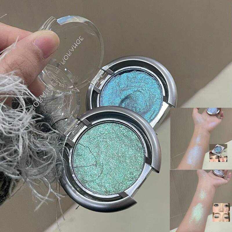 Smoky Glitter Eyeshadow Punk Black Shimmer Pink Mashed Potatoes Texture Cool Monochrome Eye Shadow Palette Pearly Matte Makeup