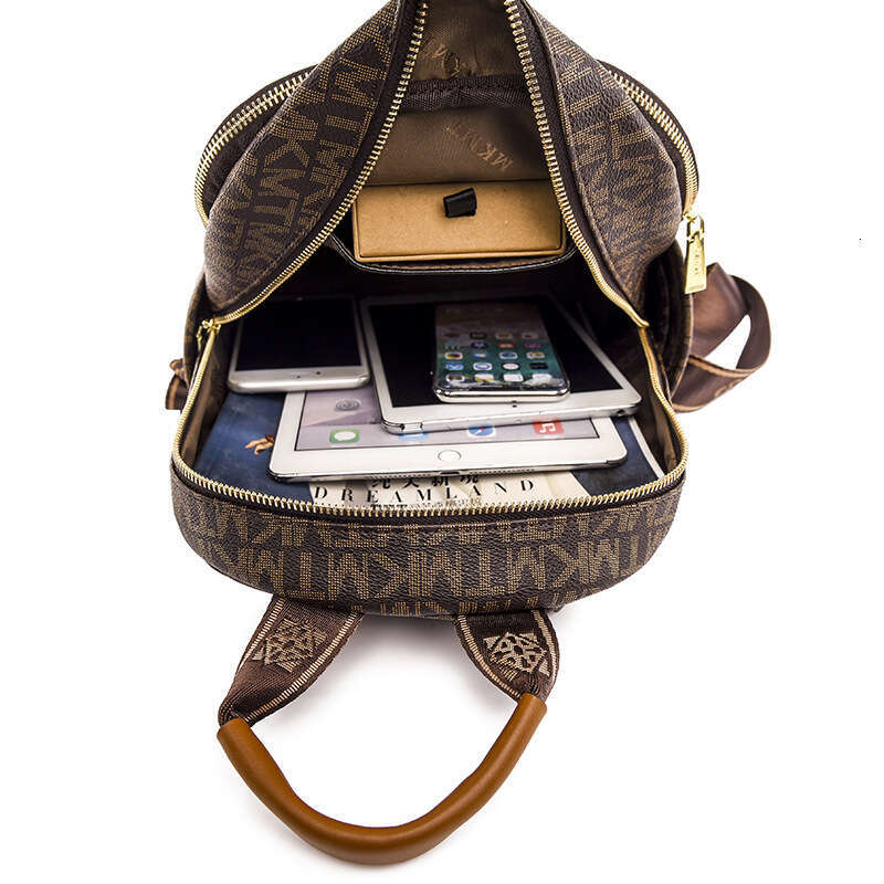 Women's New Fashion Trendy Ins Style, Korean Version, Casual Printed Backpack, Handheld And Shoulder Carrying, Large Capacity Backpack