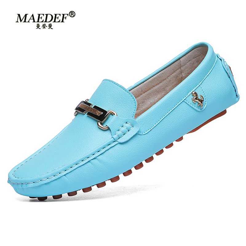 MAEDEF Men Shoes Loafers Handmade PU Leather Loafer Casual Driving Flats Slip Shoes Luxury Comfy Loafers Shoes Men XJ250614