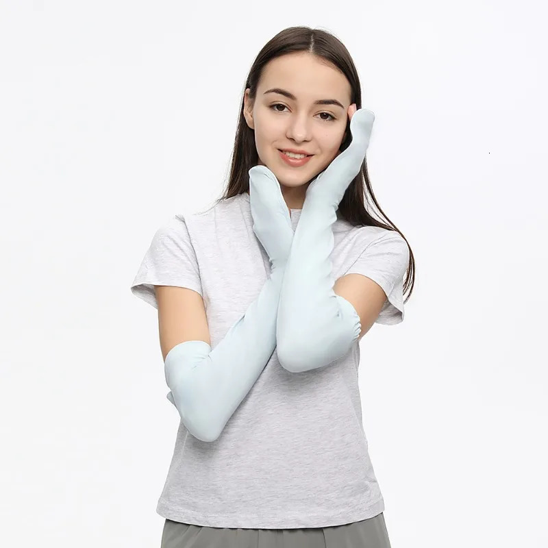 OhSunny Sun Protection Long Gloves Woman Driving Anti UV Full Coverage Sleeves Ice Feeling Arm Covers with Hand Back UPF50 250610