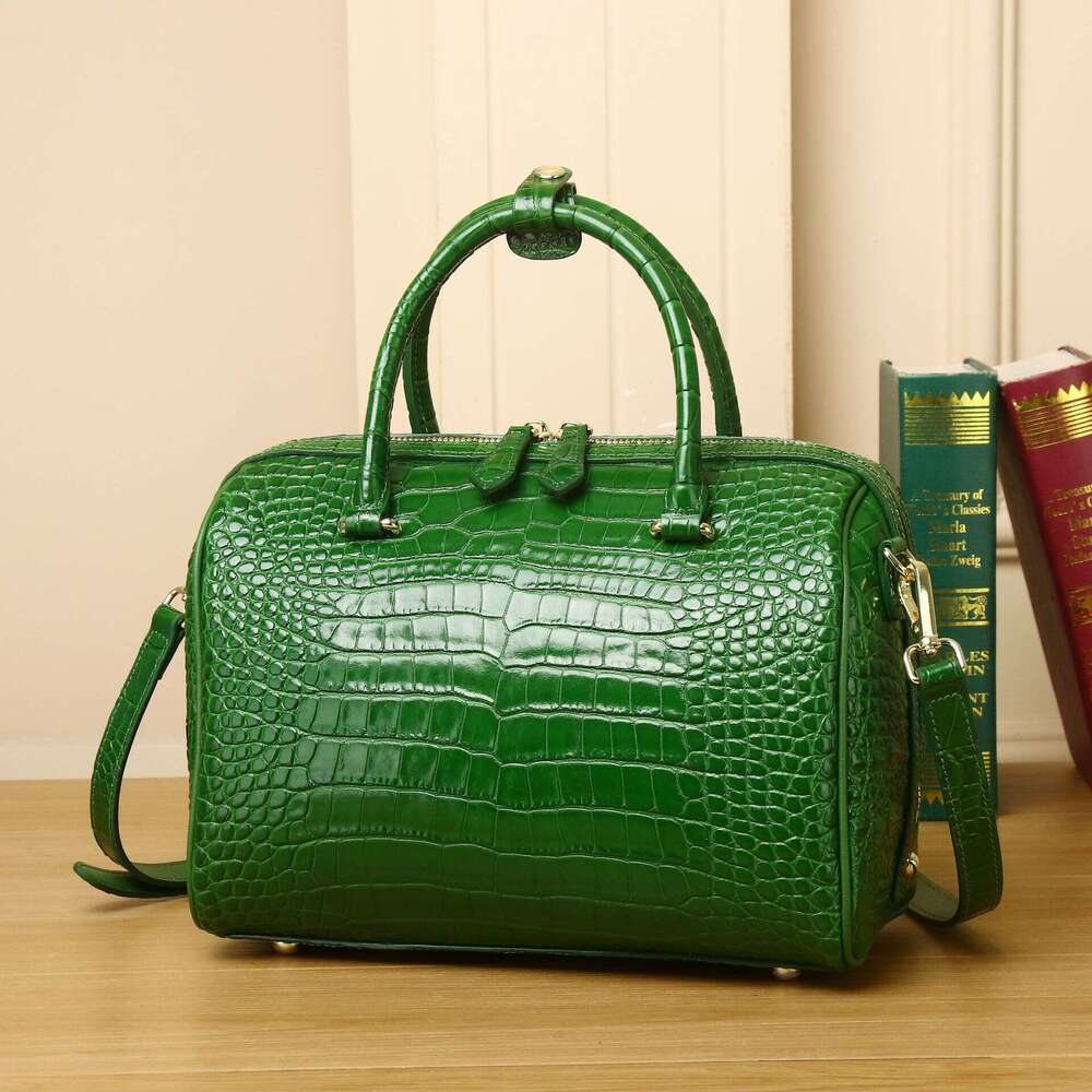 Crocodile Belly Pattern New Women's Handbag High-end Fashion Bucket Wedding Shoulder Crossbody Pillow Bag Trendy