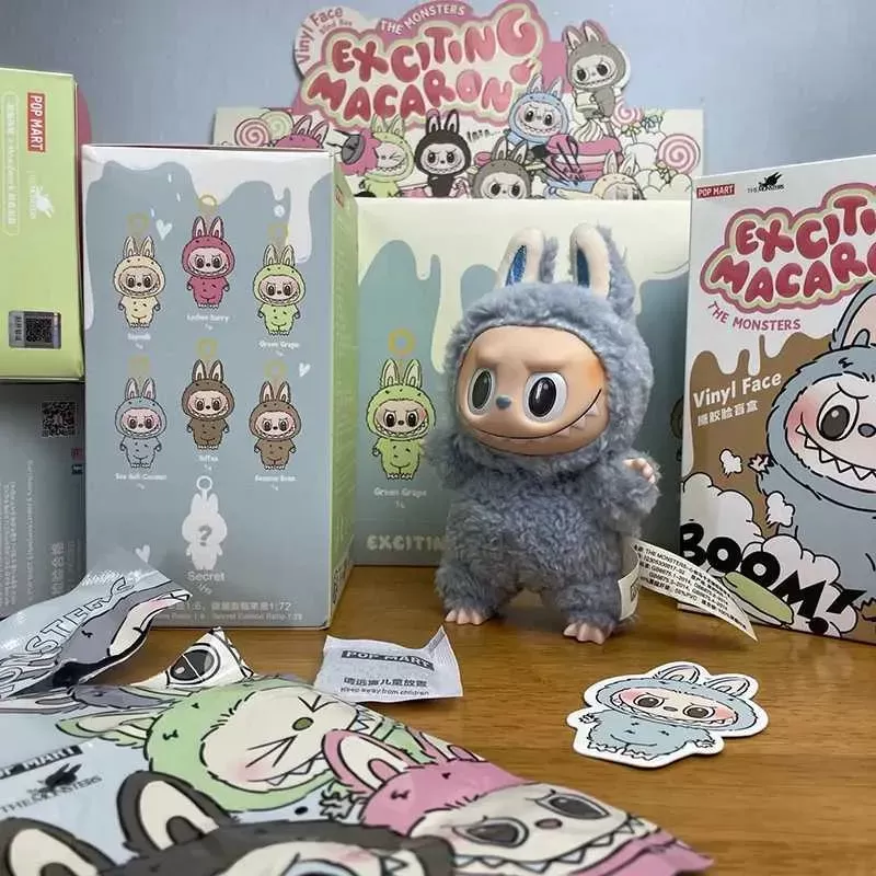new labu Heartbeat Macaroon Sit Par Vinyl Face Surprise Blind Box Labu Macaroon 1st Generation 2nd Generation Plush Doll