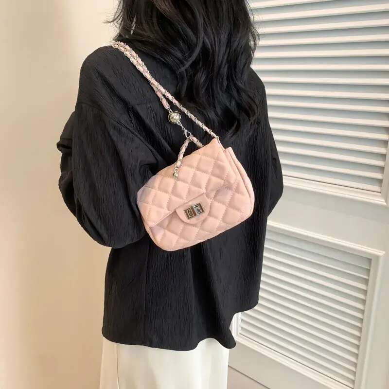 Designer Free Shipping New Bag Bags Lingge Chain Womens Fashion Square Versatile Single Shoulder Crossbody Free shipping