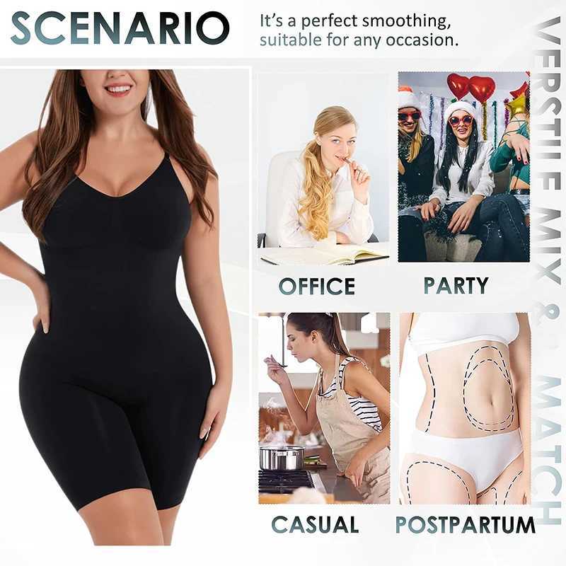 Low Back Seamless Bodysuit for Women Tummy Control Butt Lifter Body Shaper Backless Shapewear Slim Mid Thigh Corset Plus Size XJ250614