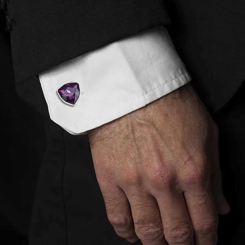 HAWSON Mens Cufflinks and Tuxedo Studs Set luxury crystal cufflinks for Birthday Wedding Anniversary Jewelry or Accessories XJ250614