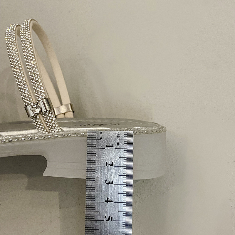 Ddmyoutdoor Stunning Women S Slippers Summer New Trendy Butterfly Rhinestone One Strap Fairy Style Beach Two Way Sandals Outdoor Shoes