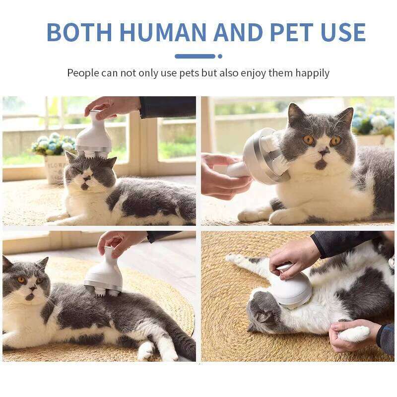 Tuhopeta Scalp Massager 3D Kneading Shiatsu Head Relaxation Device USB Rechargeable Electric Massage With Tension Relief Pets