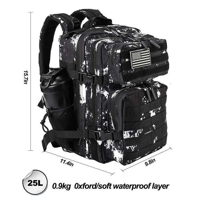 LHI 25L Tactical Backpack GYM Bag For Women School Fiess Sports Outdoor Camping Hiking Rucksack Witch Bottle Holder