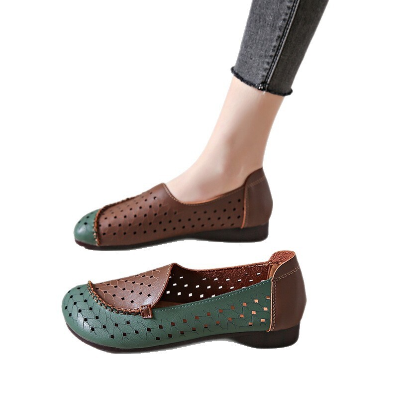 Ddmysports Spring New Casual Sandals For Women Hollow Soft Sole Non Slip Flat Clogs Mom Shoes Outdoor Shoes