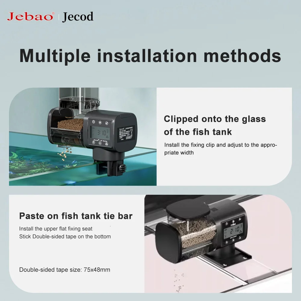 Jebao Jecod Aquarium Fish Tank Feeder Intelligent Automatic Feeder Digital Timing Wifi Wireless Remote Control Fish Feeding 250613