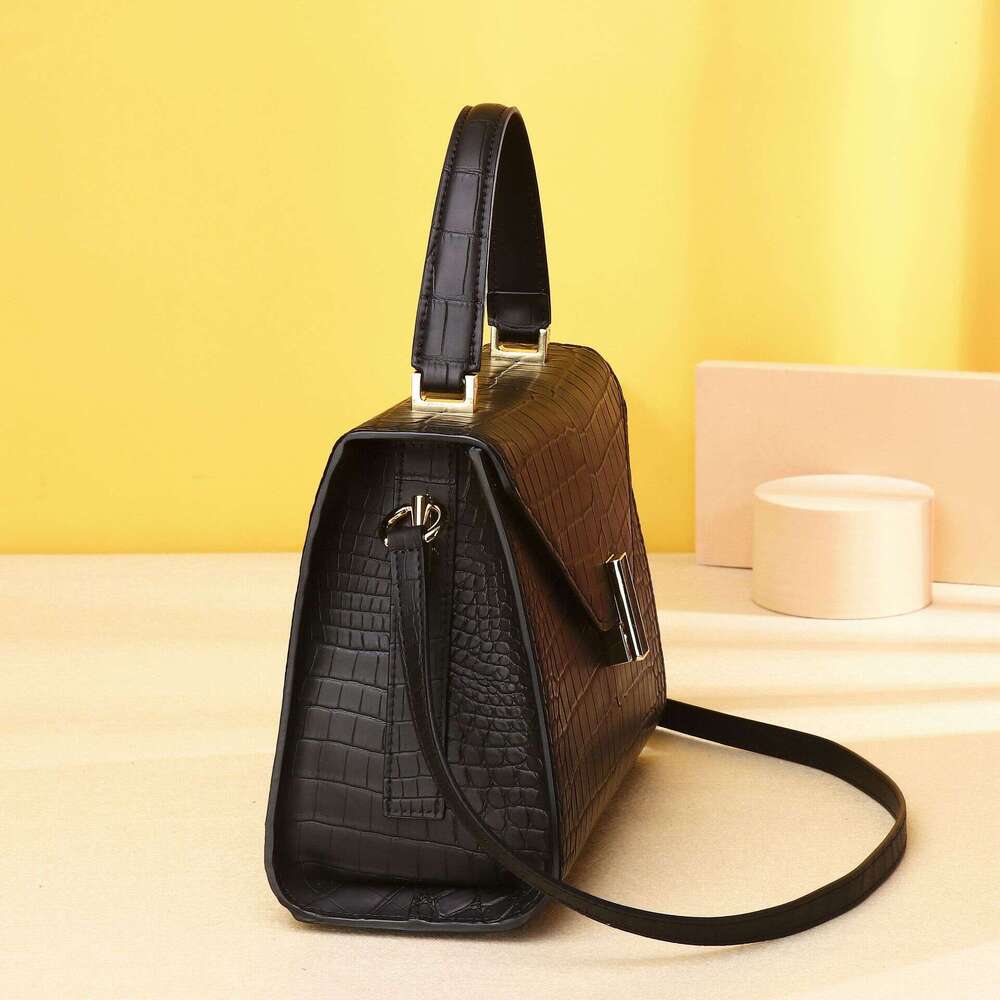 Color Belly Mist Crocodile Pattern Handbag Single Shoulder Crossbody Fashion Women's Classic Wale Bag Trend