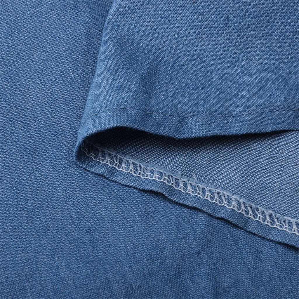 Autumn Long Dresses Women Vintage Solid Color Half Sleeve Jeans Dress With Side Split V Neck Vestidos For Women Casual 250609