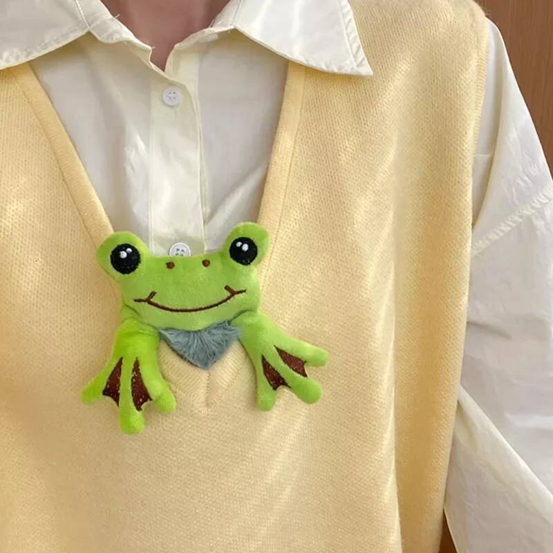 1pcs Girl Frog Plush Green Circle Bun Cute Funny Hair Band Elastic Scrunchies For Women Ponytail Hairstyle