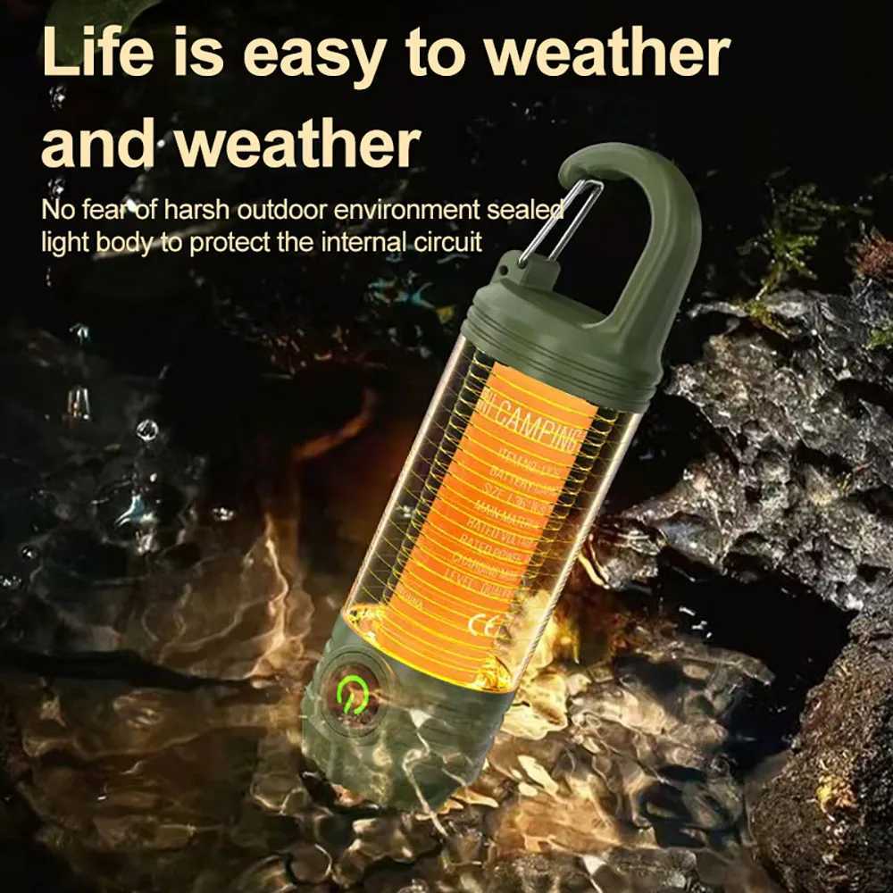 Multi Functional Outdoor Camping Light LED Night Riding Light Rechargeable Flashlight Night Light Waterproof Travel Light W250613