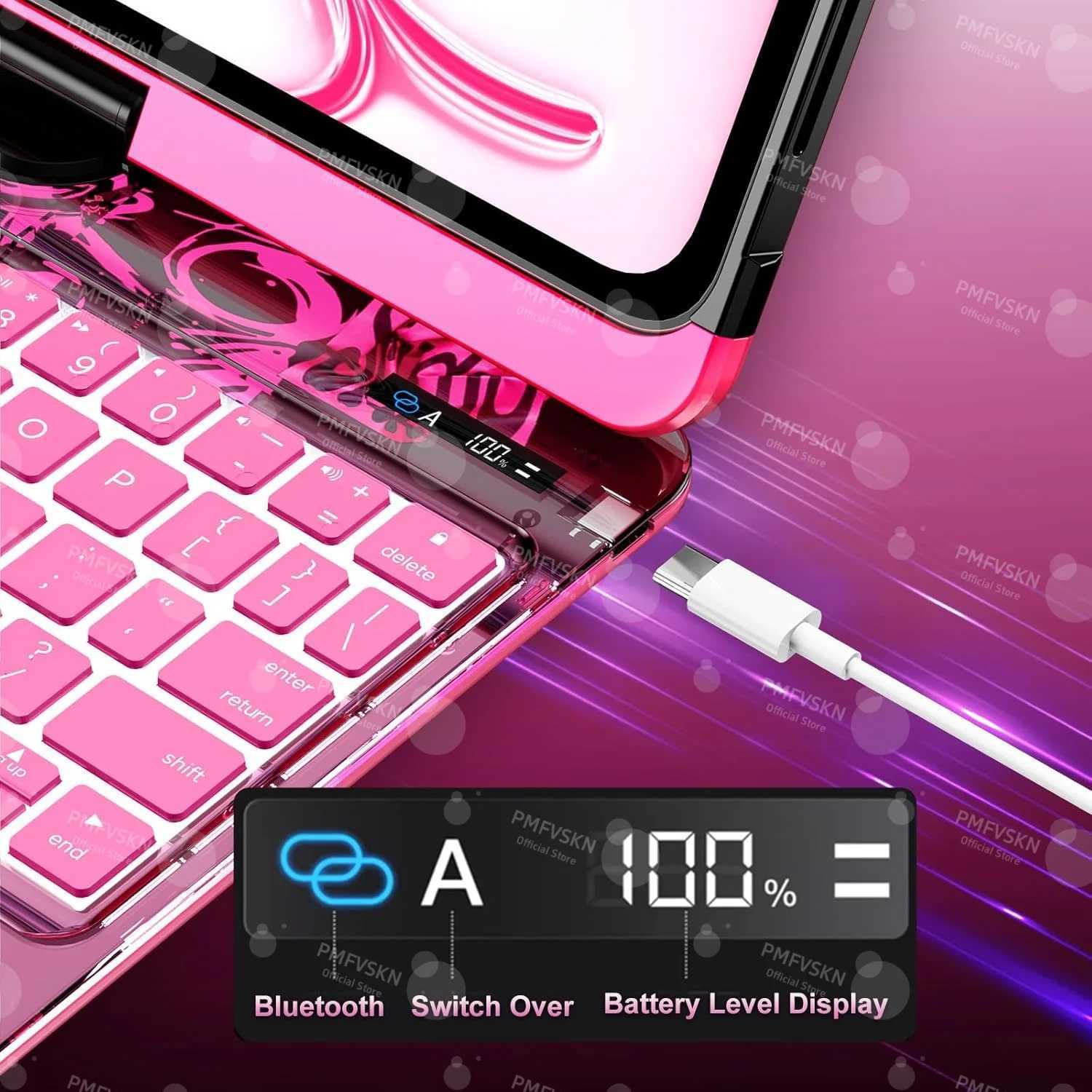 Magic Keyboard Case 360 For iPad Pro 11 12.9 2018-2022 Pro 13 2024 Cover Folio For iPad Air 5th 4th 6th 7th 10.9 10th 11th Gen X250614