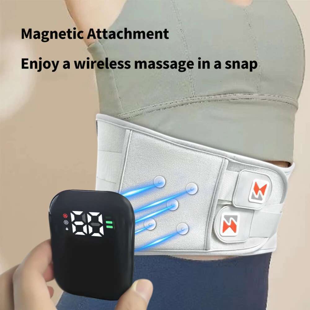 Electric Massager Vibration Hot Compress Lumbar Brace Belt Heating Waist Massage Back Support Relax