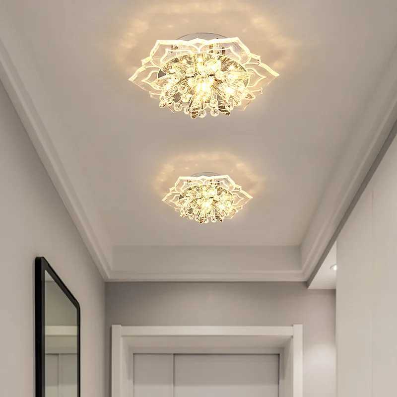 20cm LED Crystal Ceiling Light Modern Flower Shape Ceiling Lamp Hallway Living Room Lamp Bedroom Kitchen Corridors Aisle LightXJ2500613
