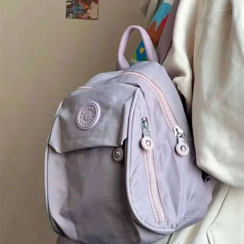 Mini Backpack Oxford Cloth Solid Color Backpacks Women Waterproof Fashion Versatile Canvas Package Student Class Vacation Bags