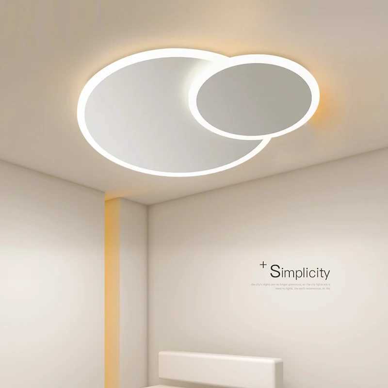 Modern Creative LED Ceiling Lights 2 Circular Living Rooms and Bedrooms Tri Color Lights Ultra-thin Lighting Fixtures XJ2500613