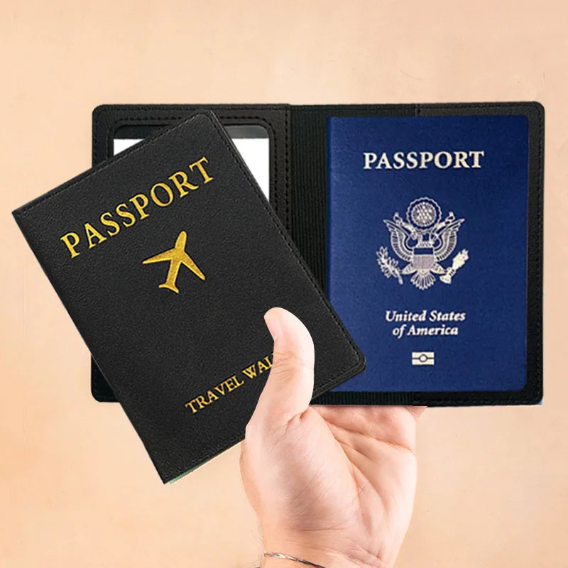 Passport Cover Pu Leather Holder Case Luggage Tags For Travel Baggage Label Suitcase travel accessoriesSet 250614