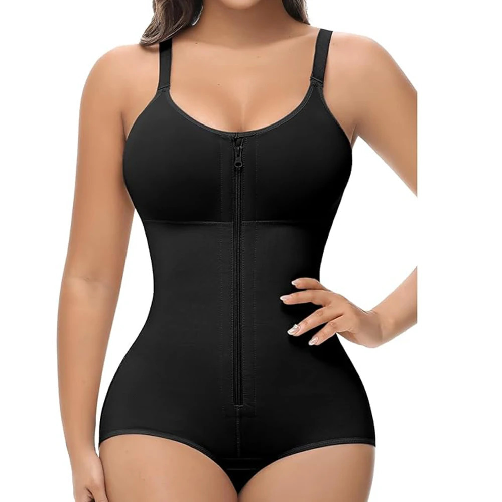 Fajas Colombianas Moldeadoras Body Shaper Post Surgery Compression Garment Shapewear Tummy Control with Zipper 250613