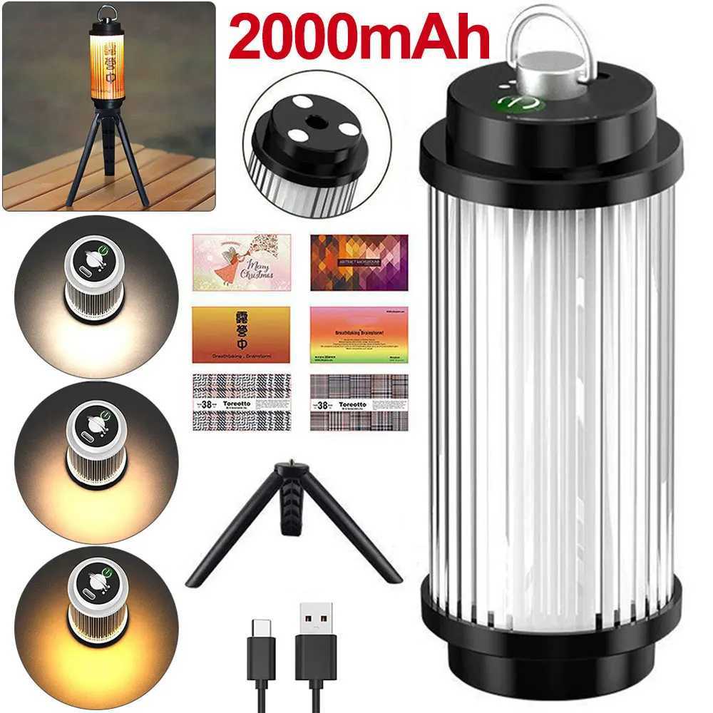 2000mAh USB Rechargeable Camping Lanterns Outdoor Tent lamp For 38 Explore Powerful 5 Light Modes LED Flashlights Camping Light W250613