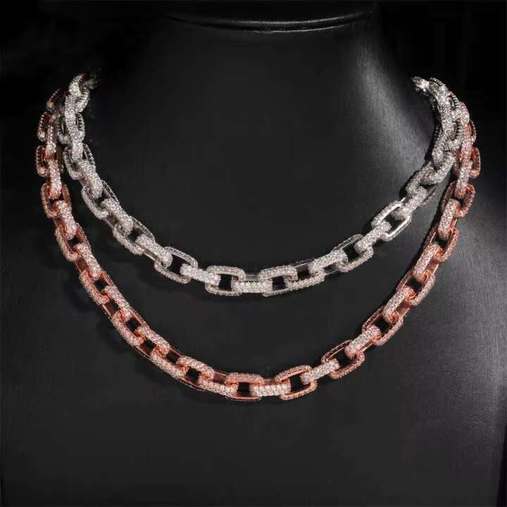 Waterproof Moissanite Cuban Bracelet 8mm 925 Silver Iced Out Hip Hop VVS1 D Color Lab Created Diamond Hiphop Jewelry for Men