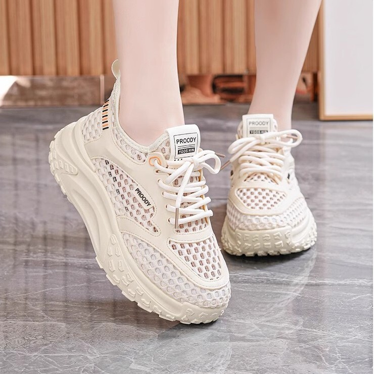 Ddmysports Super Popular INS Korean Style New Dad For Women Summer Student Running Sports Casual Mesh Breathable Shoes Outdoor Shoes