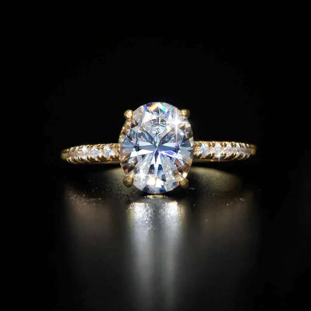 Telula 3CT Mossanite Jewelry VVS Moissanite Solitaire14K 18K Plating Moissanite Diamond Engagement Wedding Gold Ring