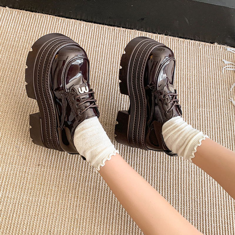 Ddmysports Summer New Versatile Thick Soled Women S British Style Loafers With High Heels For Petite Outdoor Shoes