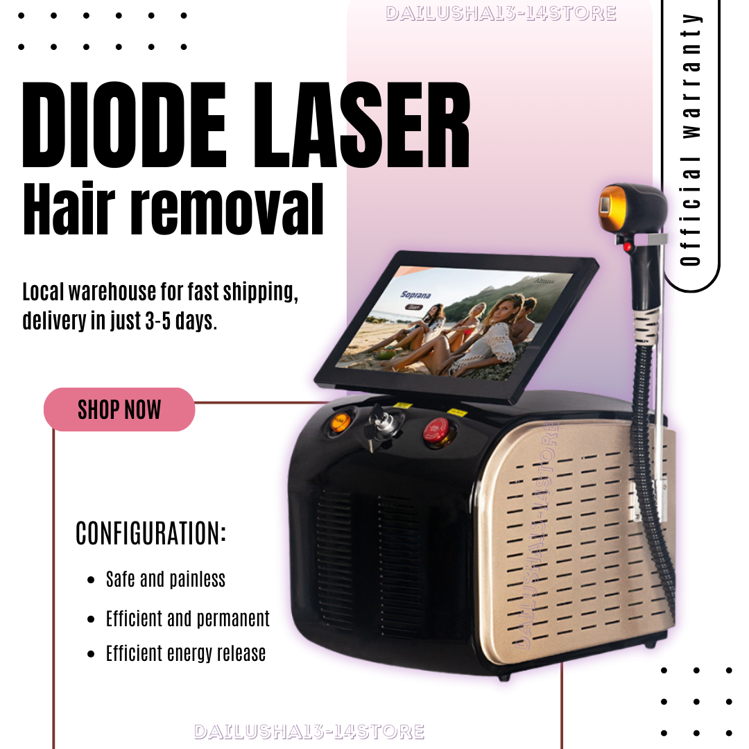 2025 Newest Diode Laser Hair Removal Device Ice Titanium Painless Permanent Full Body Hair Removal Alexandrite Laser